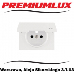 Berker Hager K.1 element centralny gniazda z uziemieniem z klapką biały Warszawa Aleja Sikorskiego 3 LU3 Bartycka
